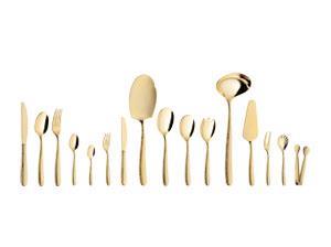 سرویس قاشق چنگال ۹۵ پارچه برلیان طلایی