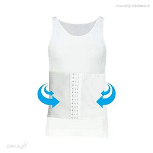 گن مردانه رکابی شکم دوبل قزن دار 3070 سفید