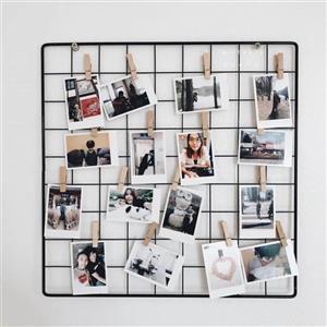 قفسه فلزی مشبک ویژن برد تابلوی آرزوها مربعی مشکی ابعاد 32 در 32 ویژن بورد