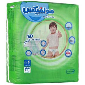 پوشک سایز 6 با تکنولوژی 3 بعدی مولفیکس 24 عددی