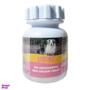قرص کلسیم سگ و گربه یو اس پت Uspet calcium tablet بسته ۲۰۰ عددی