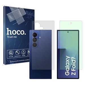 گلس سامسونگ Galaxy Z Fold7 مدل هیدروژلی گرین لایت به همراه محافظ پشت برند هوکو کد SS