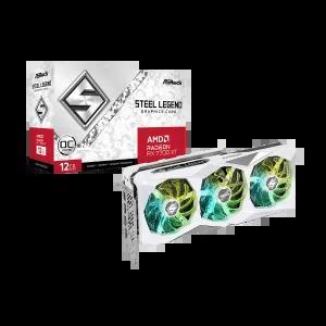 کارت گرافیک ازراک مدل ASRock Radeon RX 7700 XT Steel Legend 12GB OC