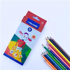 مدادرنگی 12 رنگ پیکاسو جعبه مقوایی قرمز