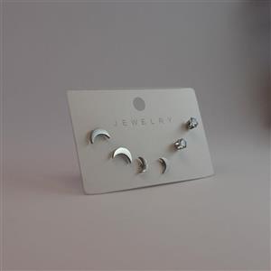 گوشواره میخی طرح ماه مینیمال زنانه کد 3010