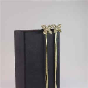 گوشواره نگینی طرح پروانه طلایی زنانه کد 3007