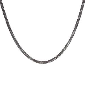 گردنبند زنجیر حصیری نقره‌ ای کد 5014