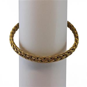 دستبند بنگل طرح حصیری طلایی کد 2009