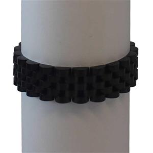 دستبند طرح رولکس Rolex تک رنگ سیاه مردانه کد 6003