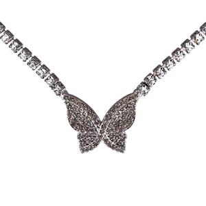 گردنبند پروانه فول نگینی زنانه کد 1005