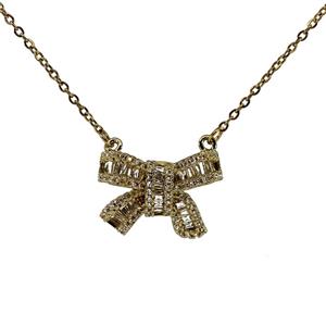 گردنبند پاپیون طلایی زنانه کد 1001