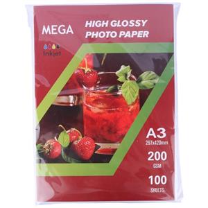کاغذ عکس Mega A3 200g بسته 100 عددی