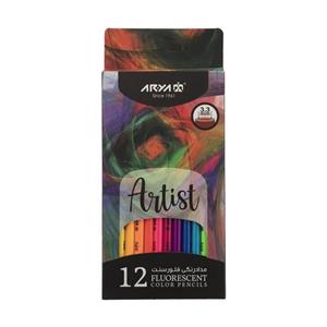 مدادرنگی 12 رنگ آریا آرتیست رنگ پوست روشن Arya Artist Light Skin Tones
