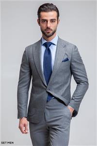 کت تک مردانه یقه بلیزر تک دکمه پیردوپل