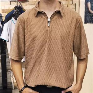 تیشرت یقه دار نیم زیپ