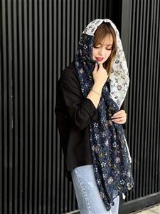 شال نخی مدل شکوفه شب
