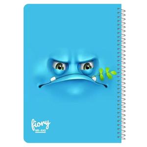 دفتر مشق 50 برگ مستر راد طرح ایموجی آبی روشن