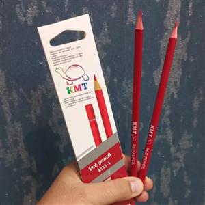 مداد قرمز بدنه سه گوش باکیفیت KMT