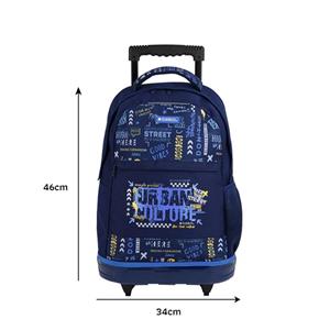 کوله پشتی مدرسه ای چرخدار پسرانه گابل اسپانیا مدل Skull