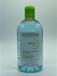 محلول پاک کننده آرایش صورت Sebium H2O مناسب پوست چرب و مختلط  بایودرما 500 میل بایودرما BIODERMA