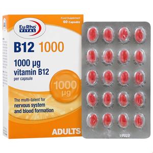 کپسول ویتامین ب12 یوروویتال 1000 میکروگرم 60 عددی