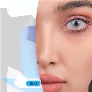 لنز چشم طبی رنگی سالانه کلیر ویژن (طوسی سبز یخی بدون دور )