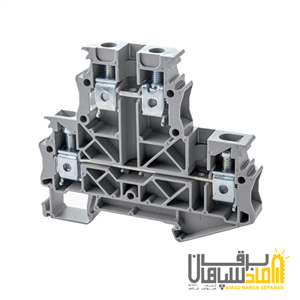 ترمینال ریلی سری پیچی دو طبقه سایز 4 DRTP2.5/4 رعد