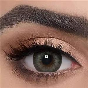 لنز دهب صابرین گری گرین Sabrin Gray Green رنگ طوسی سبز تیره دور دار