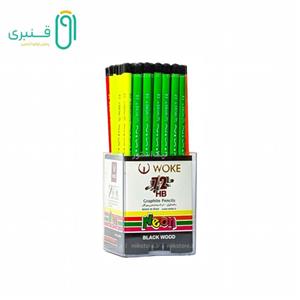 مداد مشکی 3 گوش زغالی فسفری ووک 20019 WOKE