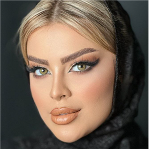 لنز چشم سبز عسلی دور دار مدل هانی سلنا