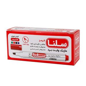 ماژیک وایت برد سلنا در 3 رنگ آبی قرمز مشکی کد 250 بسته 12 عددی