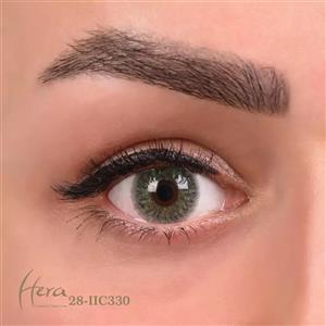لنز رنگی سالانه هرا  کد IIC330 (سبزعسلی دوردار)