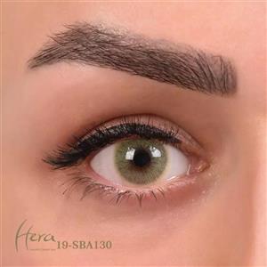لنز رنگی سالانه هرا  کد SBA130(سبزعسلی بدون دور)