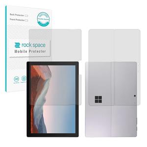 گلس صفحه نمایش و پشت تبلت مایکروسافت Surface Pro 7 مدل نانو هیدروژل شفاف برند راک اسپیس کد XLXL