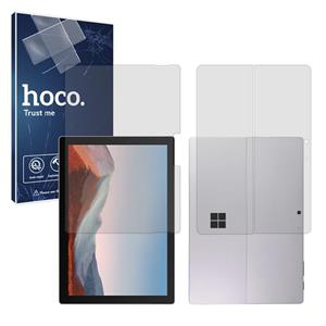 گلس صفحه نمایش و پشت تبلت مایکروسافت Surface Pro 7 مدل شفاف برند هوکو کد XLXL