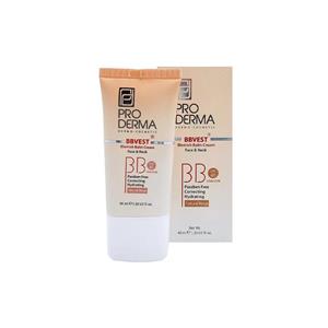 بی بی کرم پوشاننده و مرطوب‌کننده مناسب پوست‌های چرب و مستعد آکنه رنگی طبیعی حجم 40 میل پرودرما 