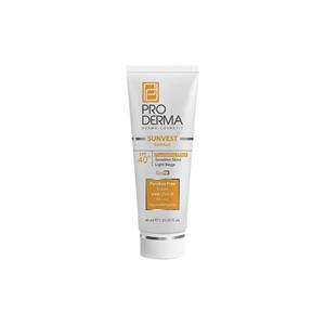 کرم ضدآفتاب SPF40 مناسب پوست‌های حساس بژ روشن حجم 40 میل پرودرما
