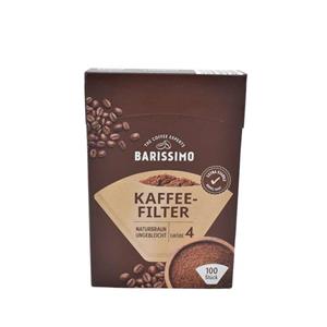 فیلتر قهوه باریسمو قهوه 100 عددی سایز 4  | Barissimo Natural Brown Coffee Filter Size 4