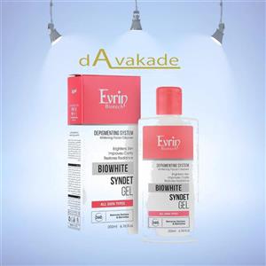 ژل شستشوی روشن کننده صورت اورین مناسب انواع پوست _ Evrin BIOWHITE SYNDET GEL