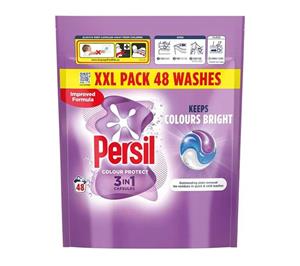 قرص ماشین لباسشویی هلندی پرسیل Persil 3 in 1 colours bright مناسب انواع لباس ها بسته 48 عددی