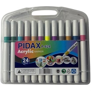 ماژیک اکریلیک 24 رنگ پیداکس مدل P-624