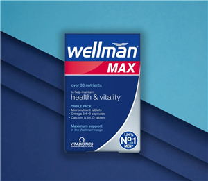 قرص ول من مکس ویتابیوتیکس اصل | wellman max 84 capsules