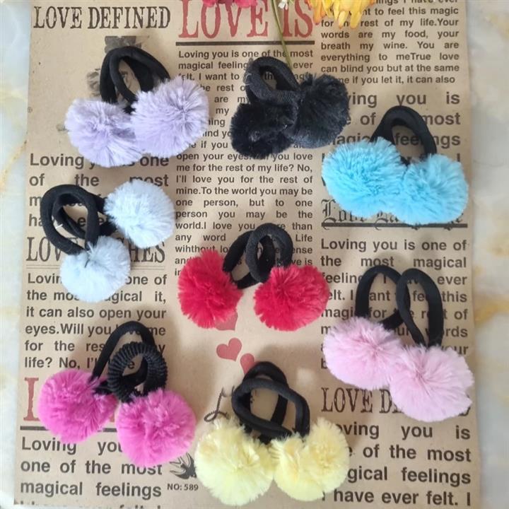 کش مو خز توپی خارجی در رنگبندی مختلف فروش به صورت جفتی