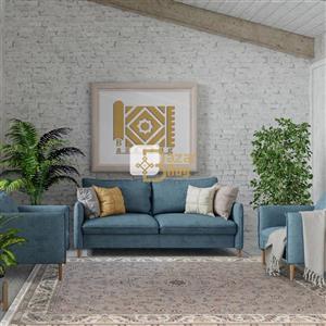 فرش ماشینی 700 شانه تراکم 2550 طرح پروانه ترمه ای