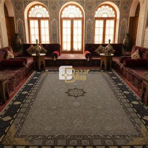 فرش ماشینی 700 شانه تراکم 2550 طرح دایان ترمه