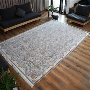 فرش ماشینی 1200 شانه تراکم 3600 طرح شیدا نقره ای