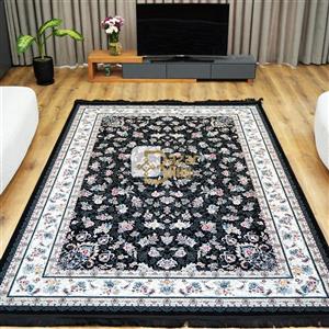 فرش ماشینی 700 شانه تراکم 2550 طرح گیلدا سرمه ای