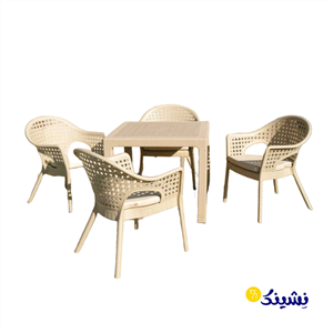 ست میز و صندلی 4 نفره ناصر پلاستیک مدل 999-323
