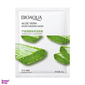 ماسک ورقه ای بایوآکوا (Bioaqua) حاوی عصاره آلویه ورا وزن 25 گرم