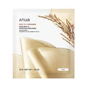 ماسک ورقه ای برنج و سرامید کلاژن دار آنوا Anua درخشان کننده و آبرسان ورق تکی
